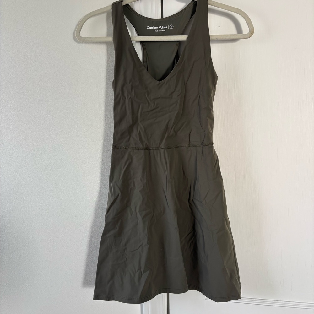 Outdoor Voices Women's Olive Green Exercise Dress